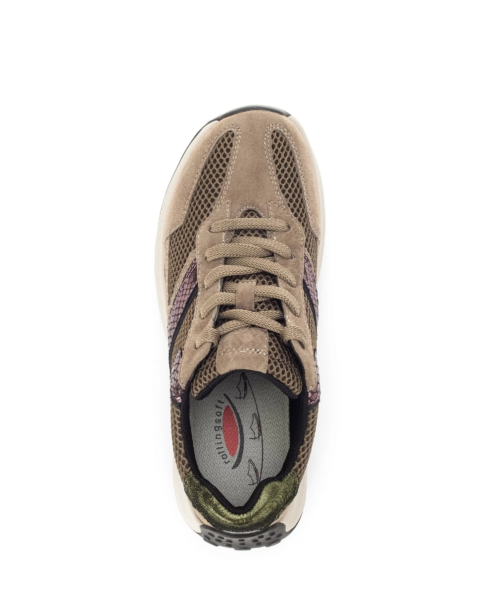 '56.996.43' women's walking rolling sneaker - beige