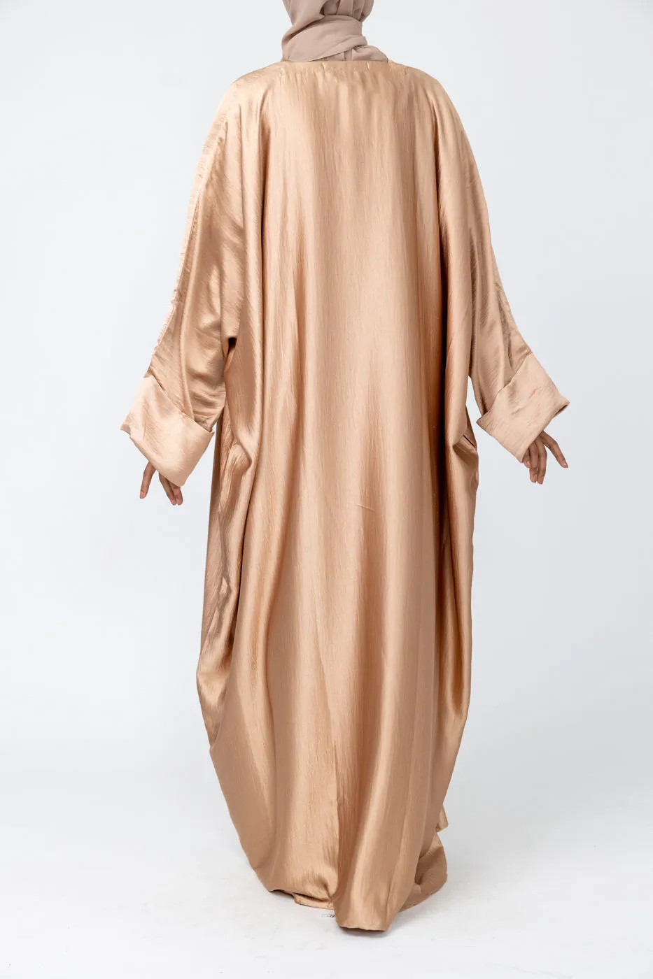 Aria open batwing abaya - Gold