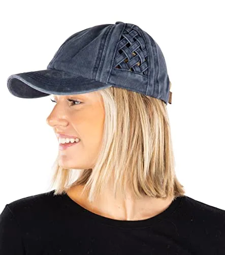Basketweave Dad Hat by Funky Junque