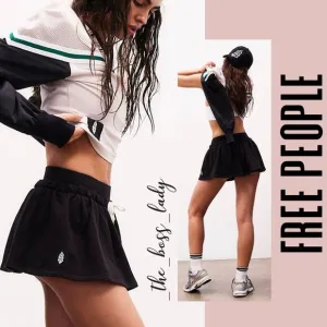 Free People skort Small skirt shorts cotton mini ruffled activewear sporty