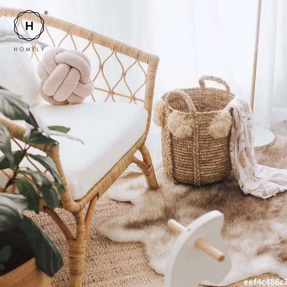 Homlly Hand Woven Natural Rattan Cane Chair