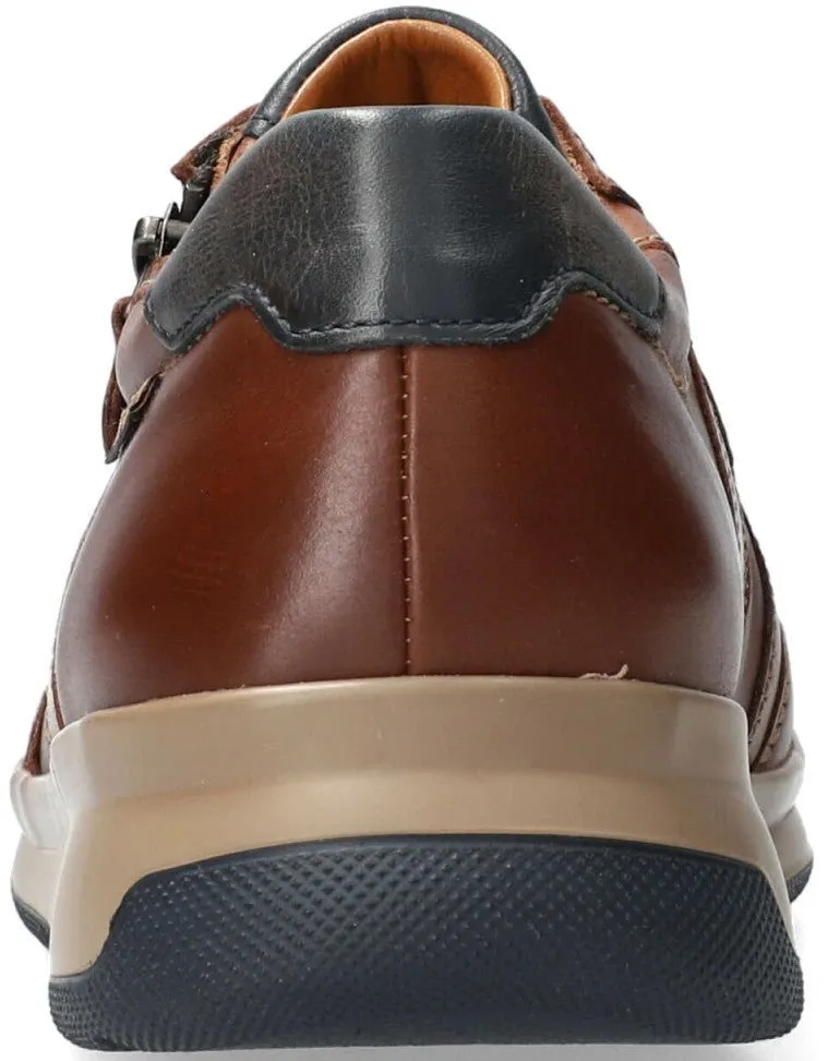 'Lisandro Winter.' men's lace-zip sneaker - Chestnut brown