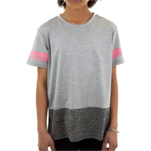 More Mile Marl Girls Short Sleeve Training Top - Grey