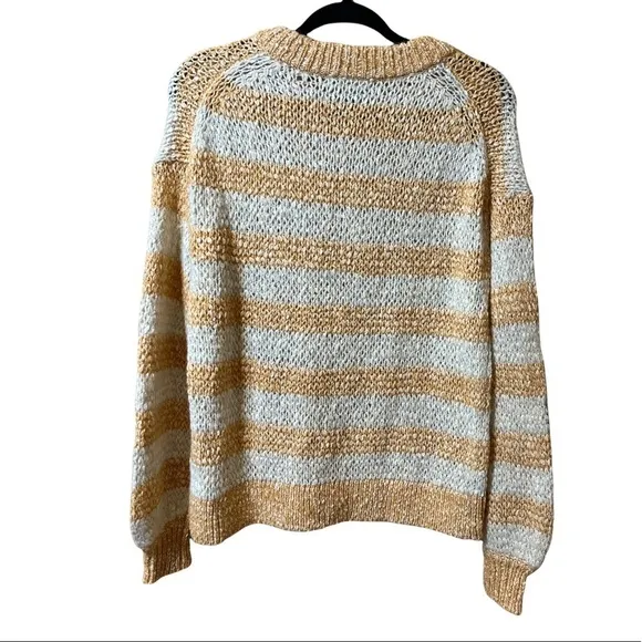 Orange Madewell White Baez Pullover Sweater in XS