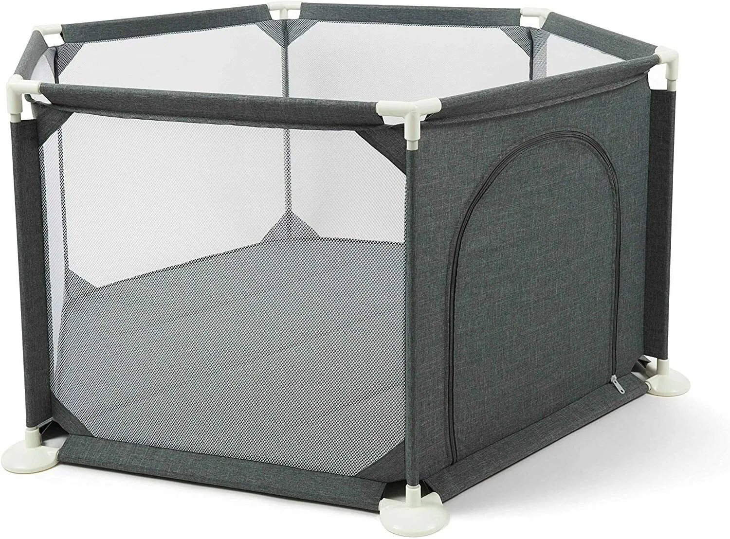 Premium Quality Safe & Secure Baby Playpen | Ball Pool with Zip Door | Grey | 6 - 36m