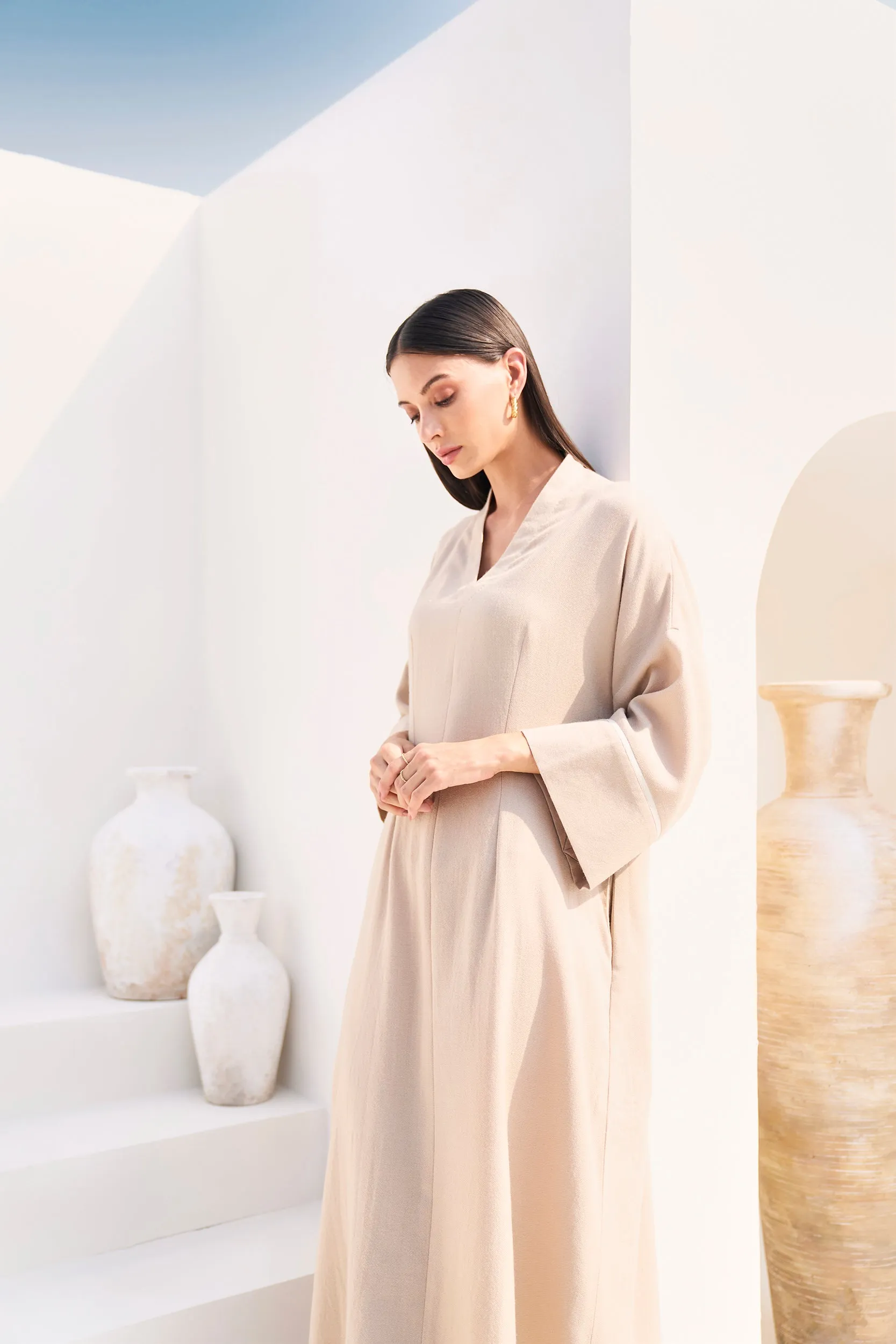 Qatar Woollen Kaftan (Natural)