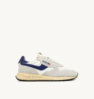 Reelwind Low Sneakers in White and Limoges Suede and Nylon
