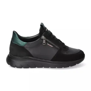 'Ryma' women's wide fit (H) ergonomic sneaker - black