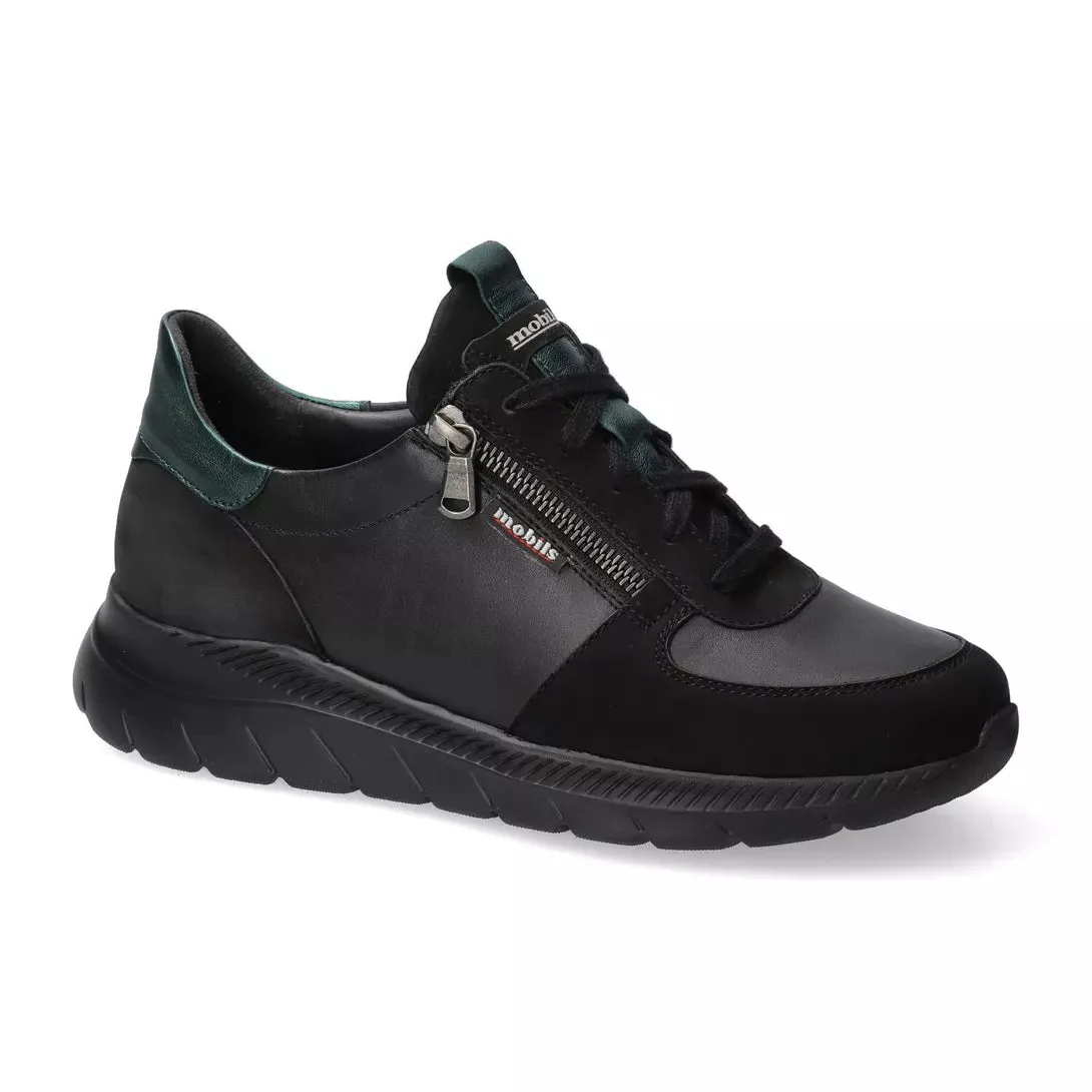 'Ryma' women's wide fit (H) ergonomic sneaker - black