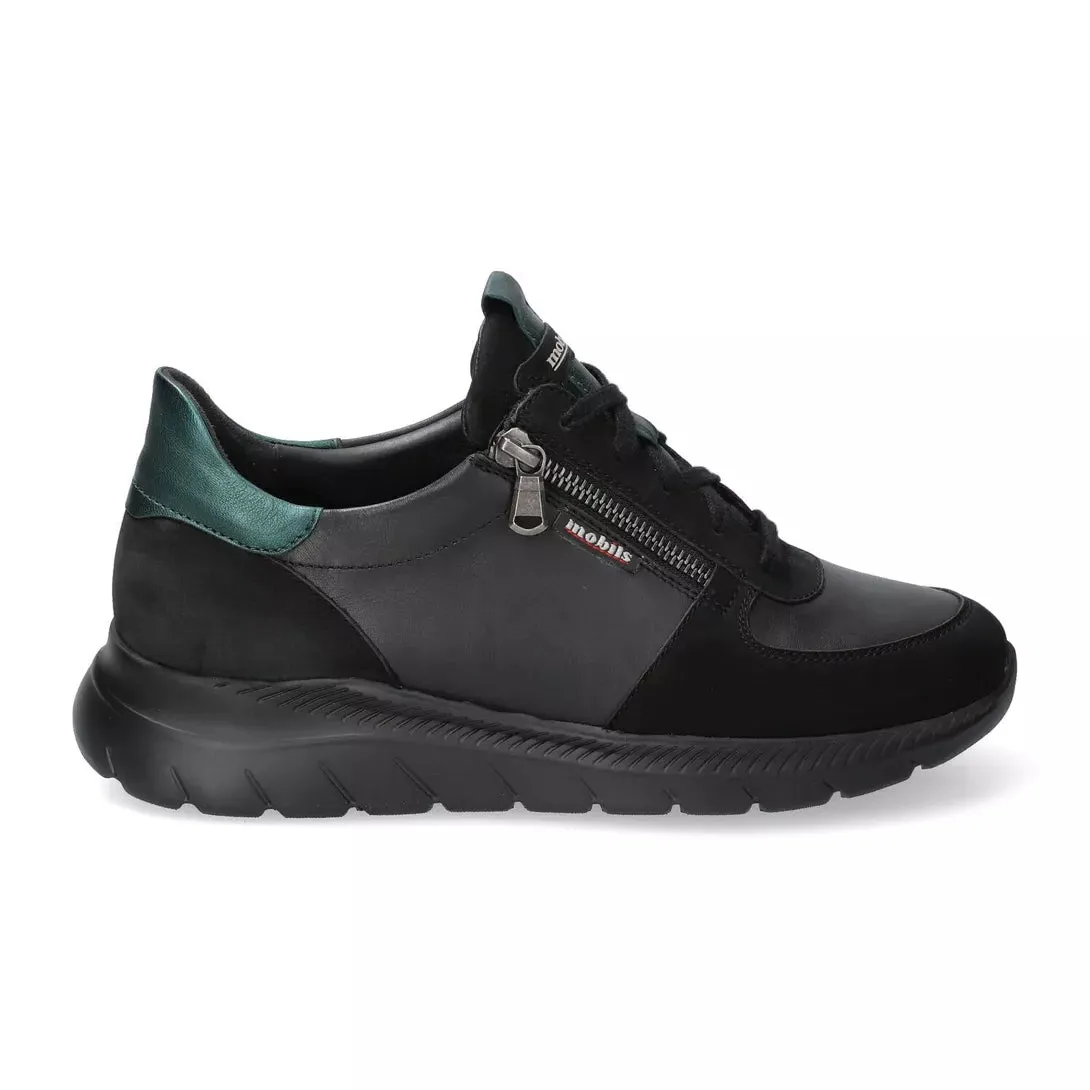 'Ryma' women's wide fit (H) ergonomic sneaker - black