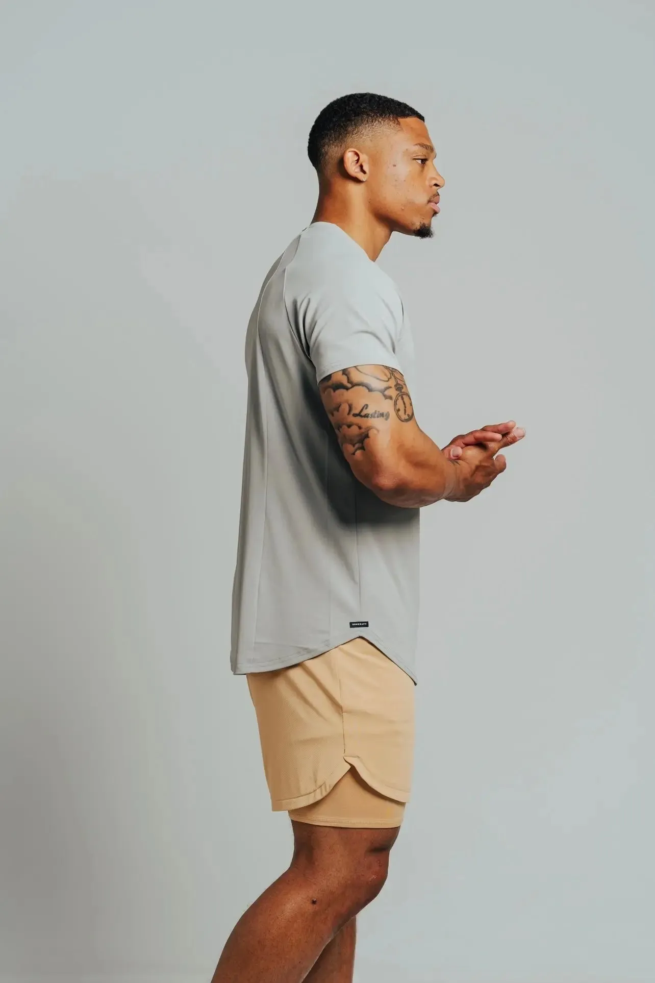 Total War Ai1 “Give Your All” Short Sleeve - Ghost Grey