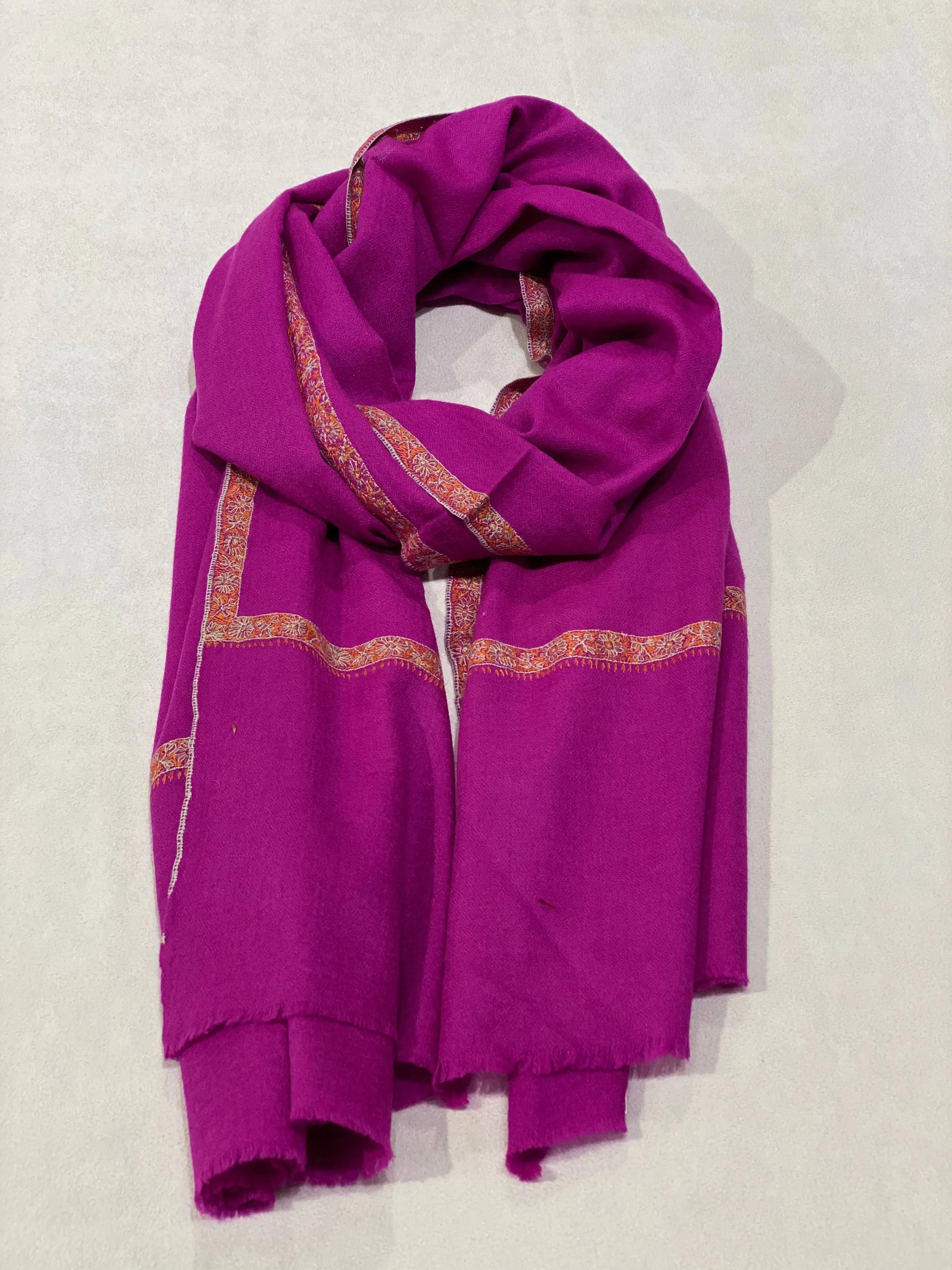 TRIM WOVEN CASHMERE SCARF