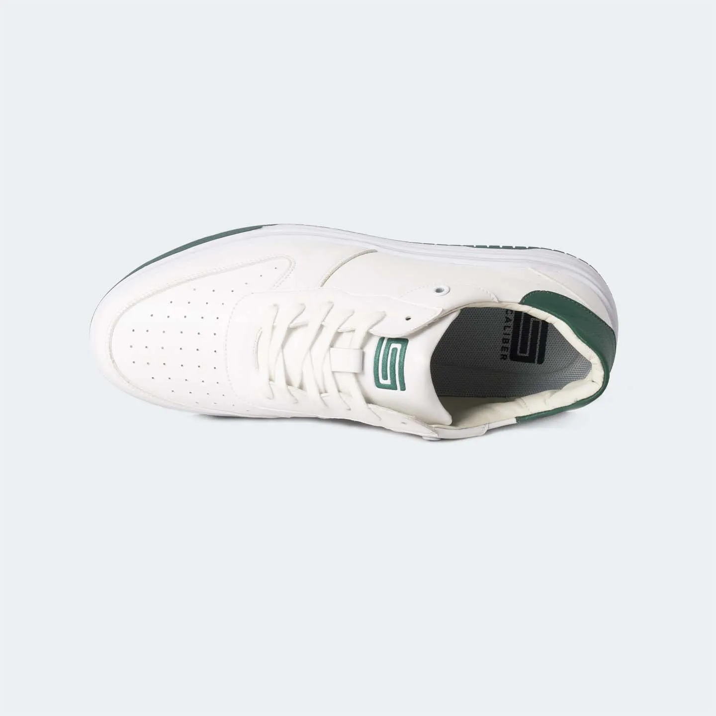 White/Green Casual Sneakers for Men (LEWIS 692G)