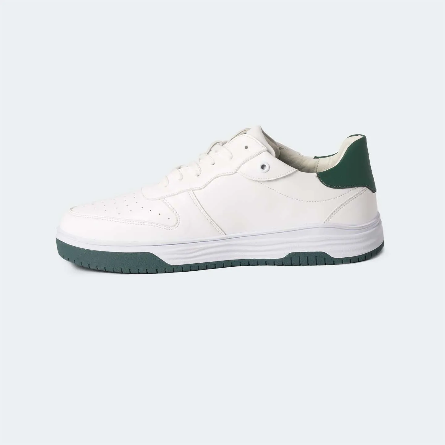 White/Green Casual Sneakers for Men (LEWIS 692G)