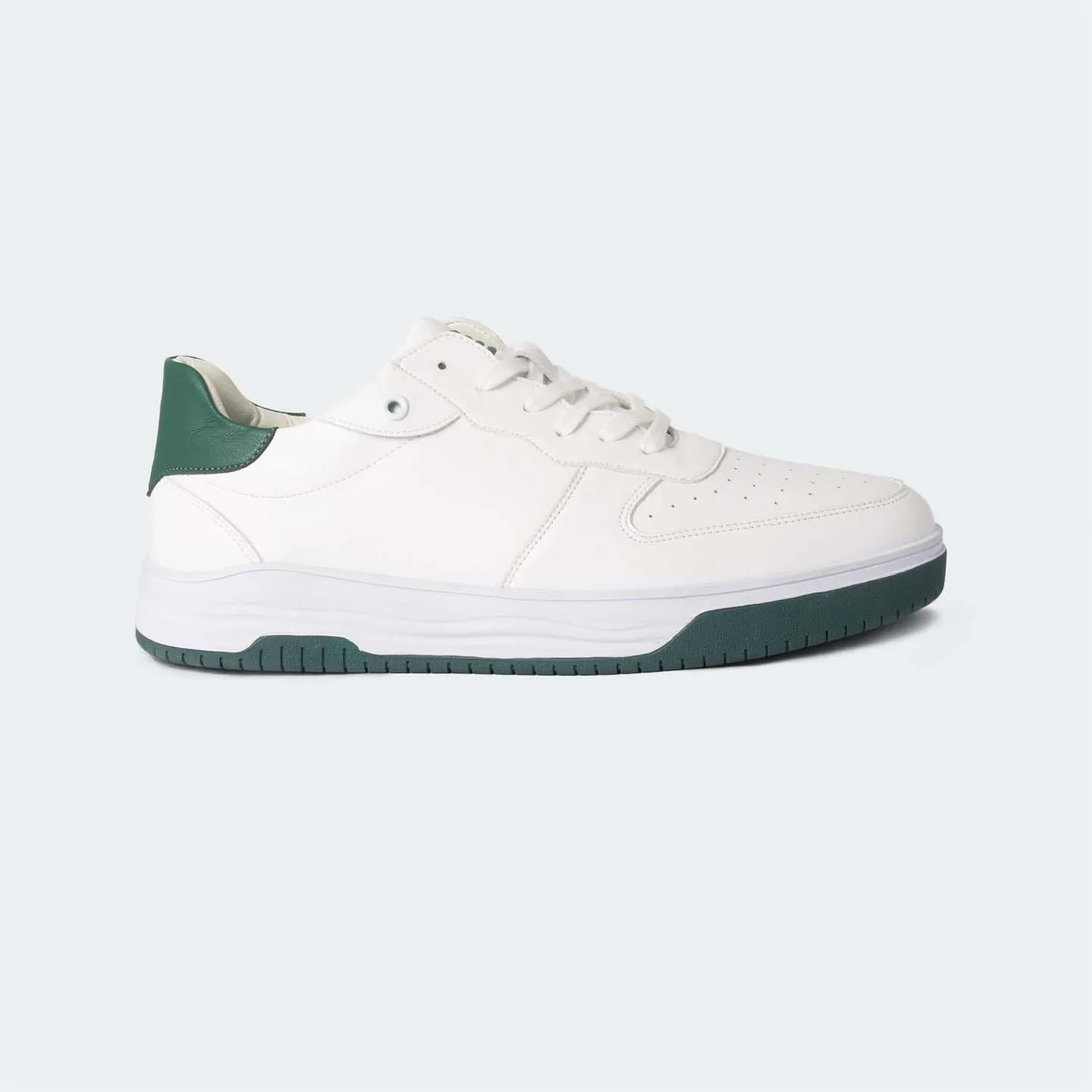 White/Green Casual Sneakers for Men (LEWIS 692G)