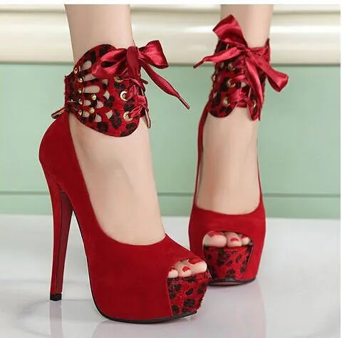 Womens Horsehair Ankle Pumps