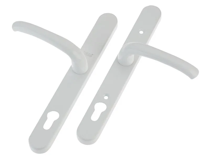 Yale Locks Retro Door Handle Pvcu Polished Pvd White Finish