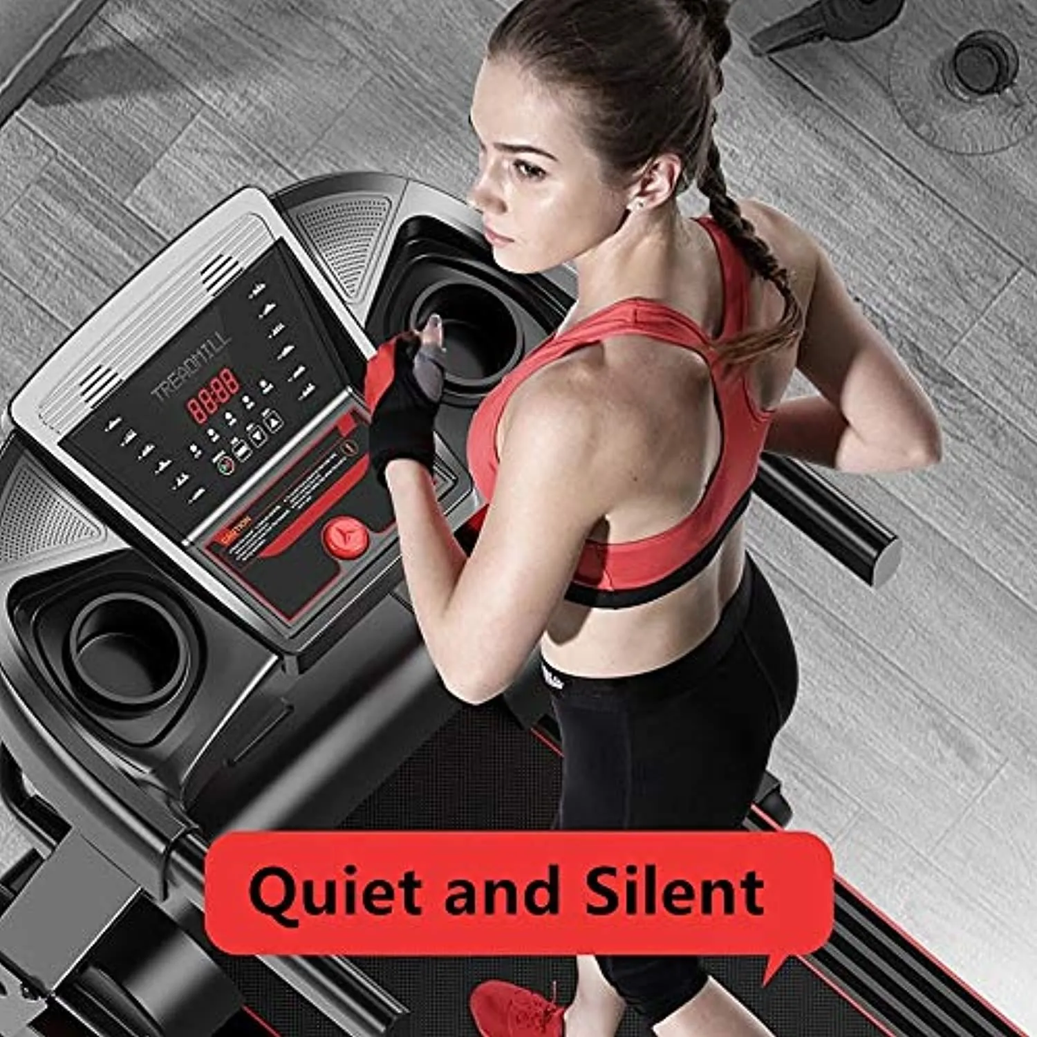 Zzfni Treadmill Ultra-Quiet Home Treadmill Models, Small Single-Function Electric Treadmill, Indoor Fitness Foldable Treadmill